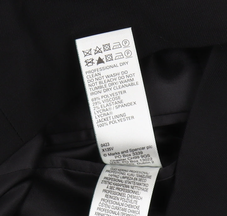 Mens UK Size 38 Marks and Spencer Regular Black Suit Tuxedo