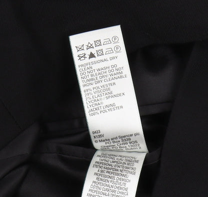 Mens UK Size 38 Marks and Spencer Regular Black Suit Tuxedo