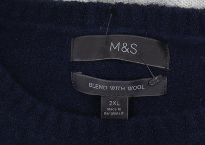 Marks and Spencer Men's Multicoloured 2XL Pullover Jumper