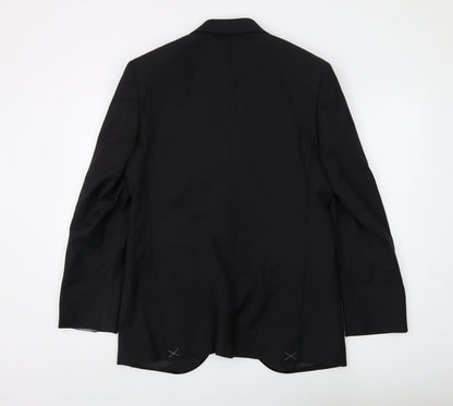 Mens UK Size 38 Marks and Spencer Regular Black Suit Tuxedo