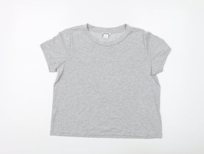 Monki Women's Grey Basic Crew Neck T-Shirt M