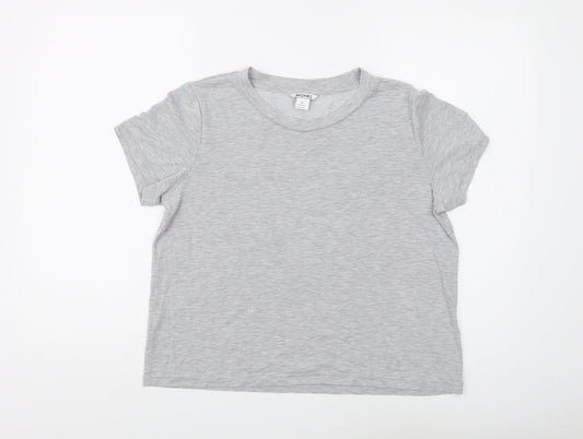 Monki Women's Grey Basic Crew Neck T-Shirt M