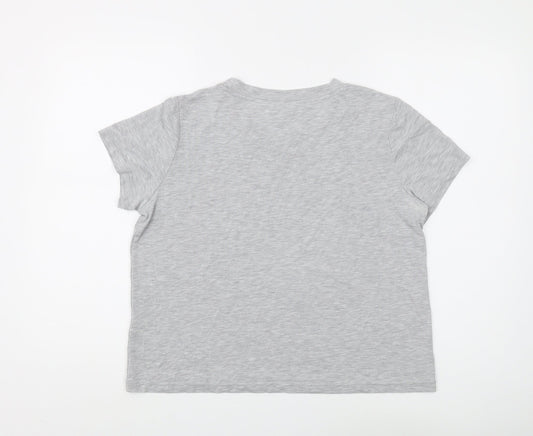 Monki Women's Grey Basic Crew Neck T-Shirt M