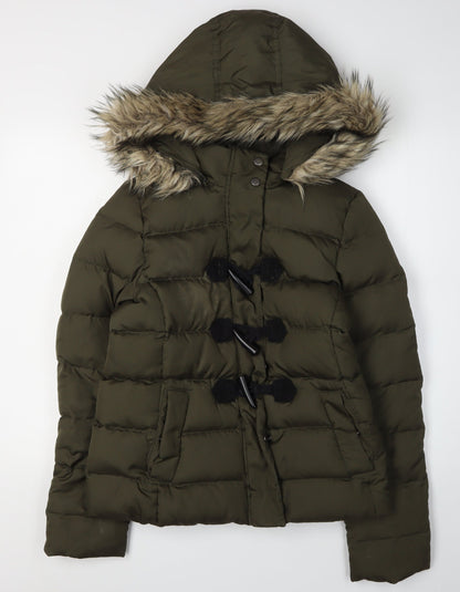 Womens UK Size S Gap Green Puffer Jacket