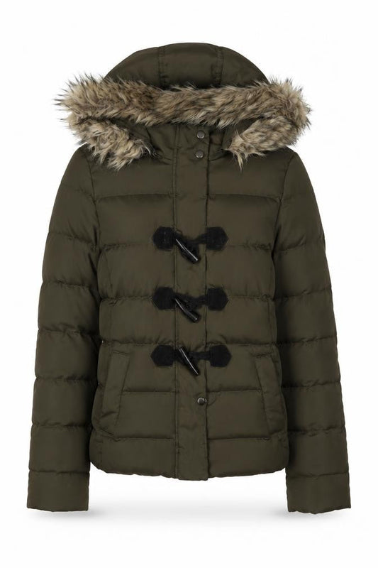 Womens UK Size S Gap Green Puffer Jacket