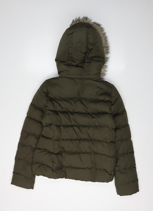 Womens UK Size S Gap Green Puffer Jacket