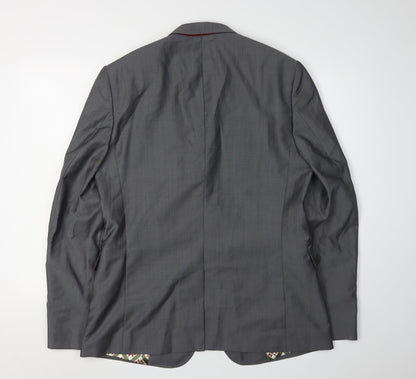 Mens UK Size 40 Ted Baker Regular Grey Suit Jacket
