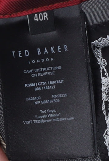 Mens UK Size 40 Ted Baker Regular Grey Suit Jacket