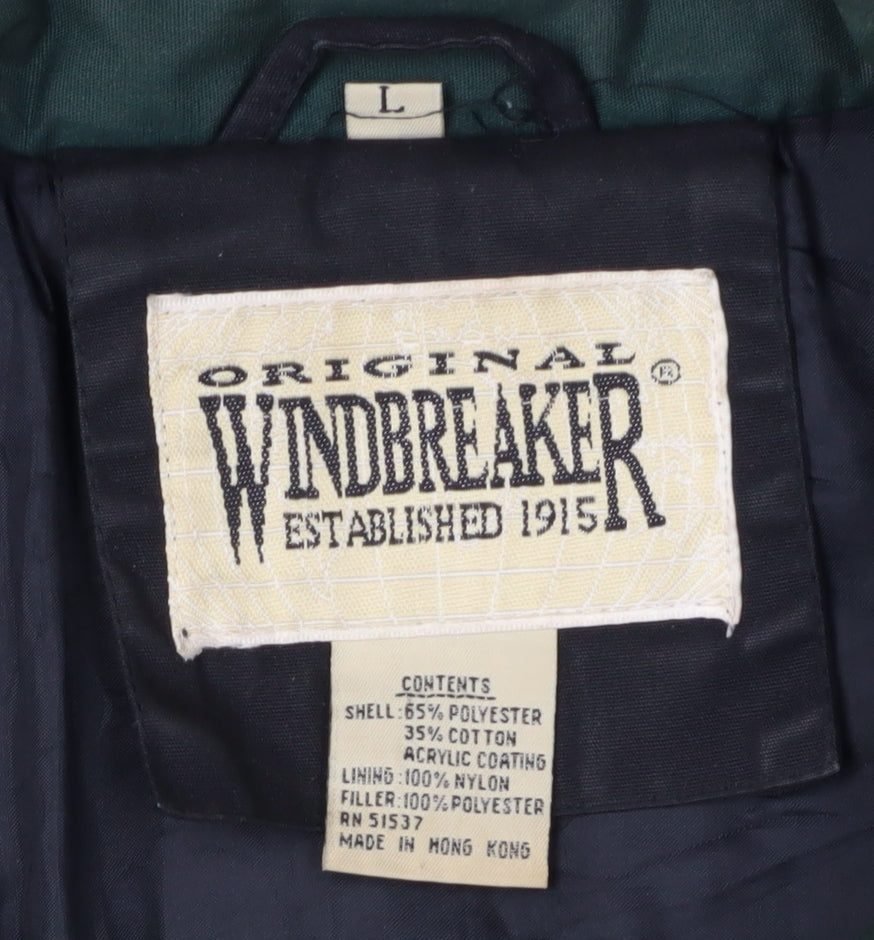 Mens UK Size L Original Windbreaker Black Windbreaker Coat
