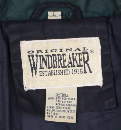 Mens UK Size L Original Windbreaker Black Windbreaker Coat