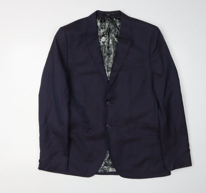 Mens UK Size 40 Ted Baker Regular Blue Suit Jacket