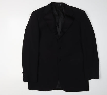 Mens UK Size 38 Moss Bros Regular Black Suit Jacket