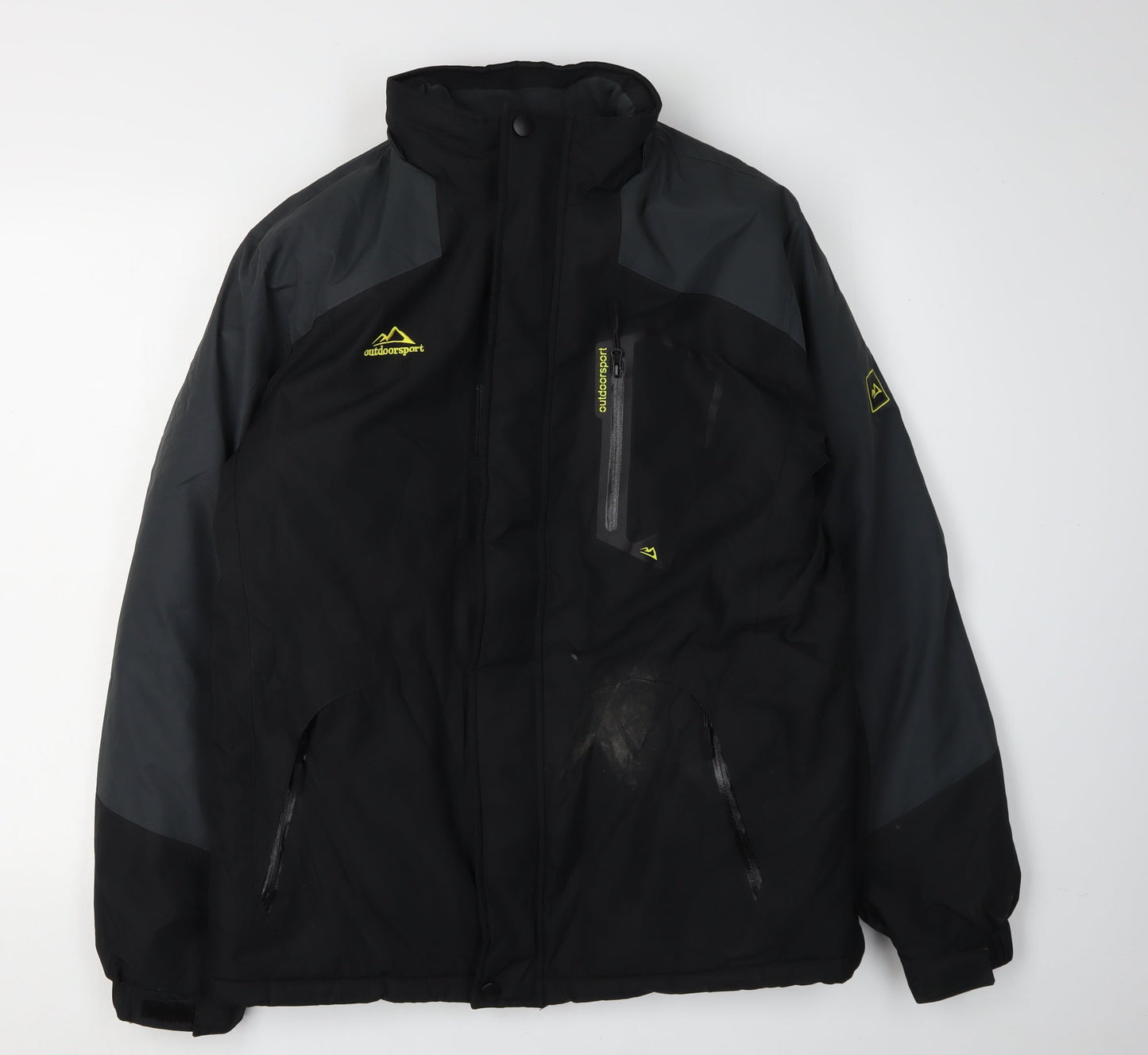 Mens UK Size M Outdoor Jacket Black Windbreaker Coat