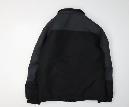 Mens UK Size M Outdoor Jacket Black Windbreaker Coat