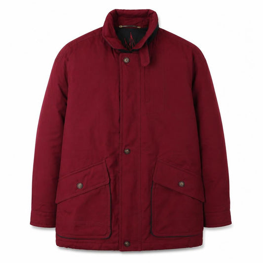 Mens UK Size L La Moda Red Parka Coat