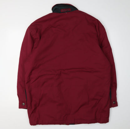 Mens UK Size L La Moda Red Parka Coat