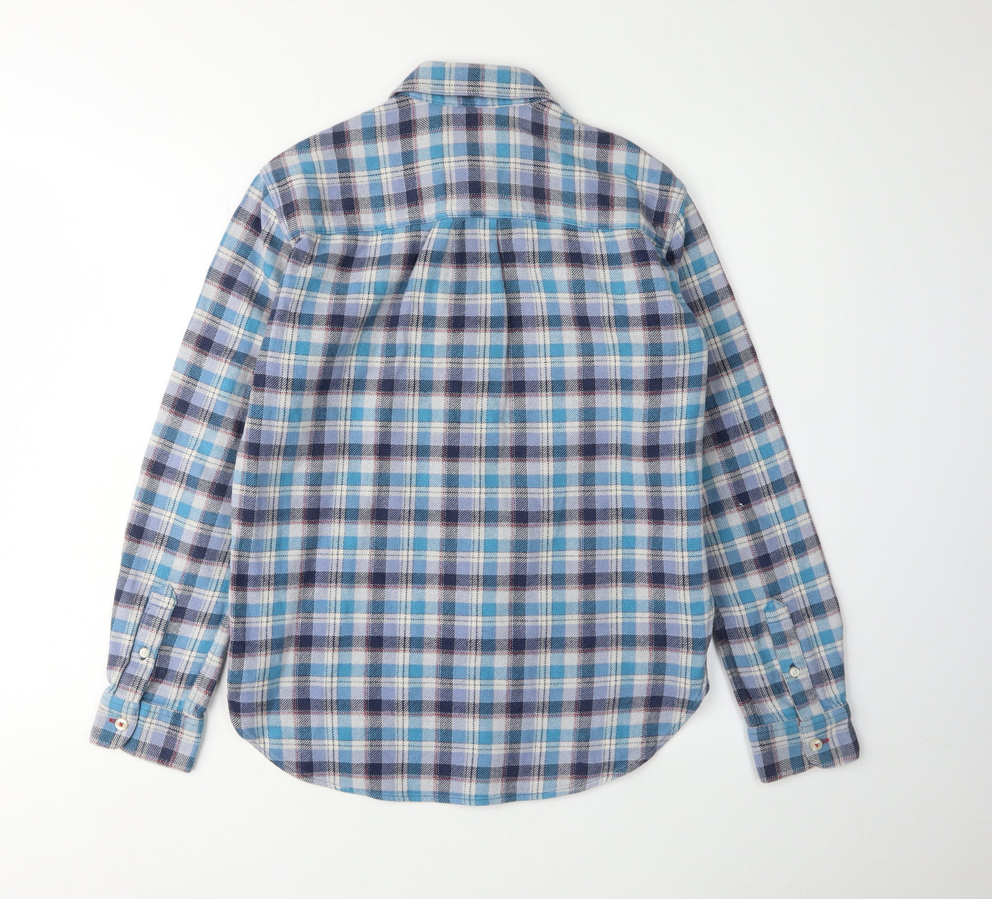 Jack Wills Women's Blue Plaid Button-Up Shirt, Size 8