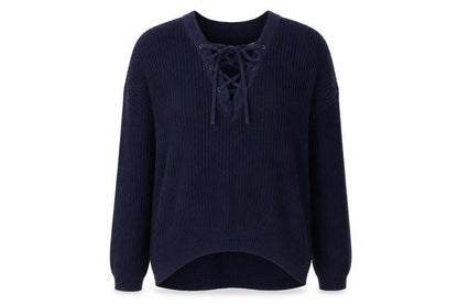 River Island Women's Blue V-Neck Pullover Jumper, Size 12
