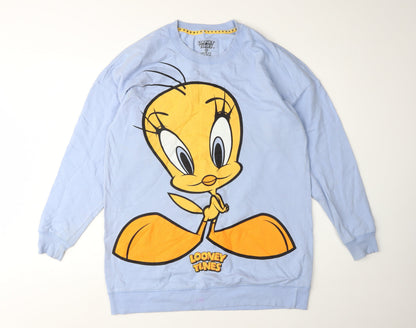 Womens UK Size XS Looney Tunes Blue Pullover Sweatshirt