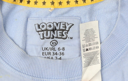Womens UK Size XS Looney Tunes Blue Pullover Sweatshirt
