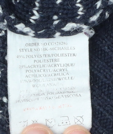 Brave Soul Men's Black Geometric Pullover Jumper L