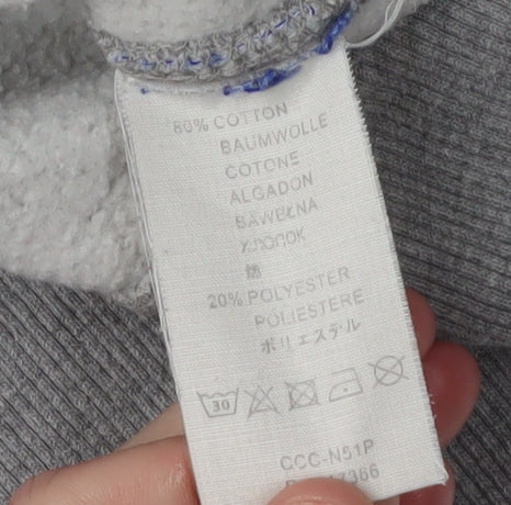Kandi Clothing Men's Grey Pullover Hoodie - Logo, Size L