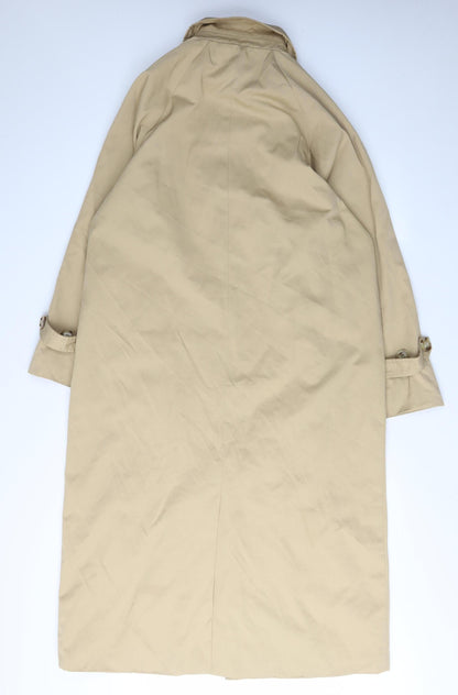 Motel Women's Beige Overcoat, Size S, Collared, Button
