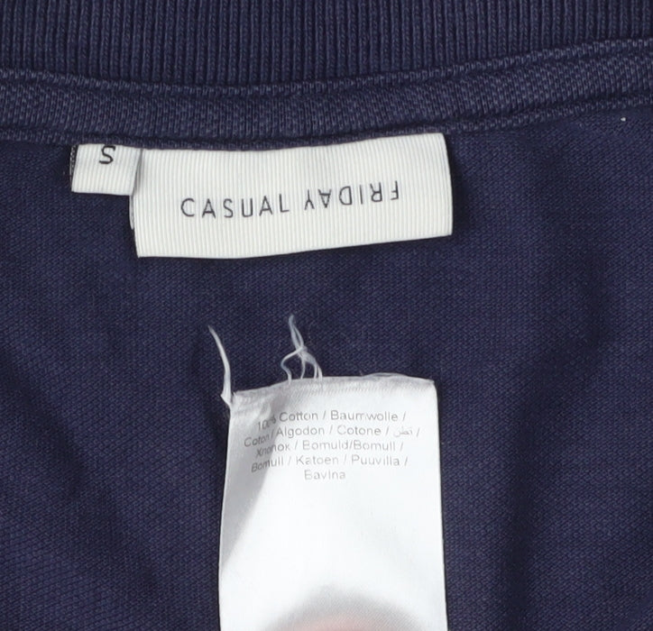 Casual Friday Men's Blue Polo Shirt S Short Sleeve