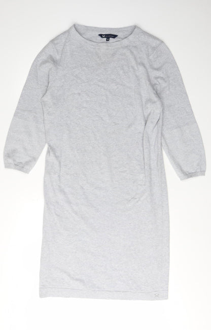 Crew Clothing Women’s Grey Shift Dress Size 14 3/4 Sleeve