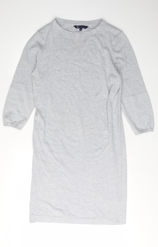 Crew Clothing Women’s Grey Shift Dress Size 14 3/4 Sleeve