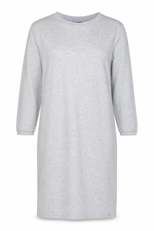 Front view of Crew Clothing Grey Shift Dress, size 14, 3/4 Sleeve