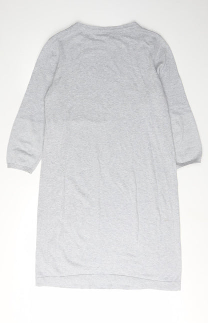 Crew Clothing Women’s Grey Shift Dress Size 14 3/4 Sleeve