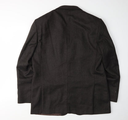 Armando Men's Brown Tweed Blazer, Size 42, Single-Breasted