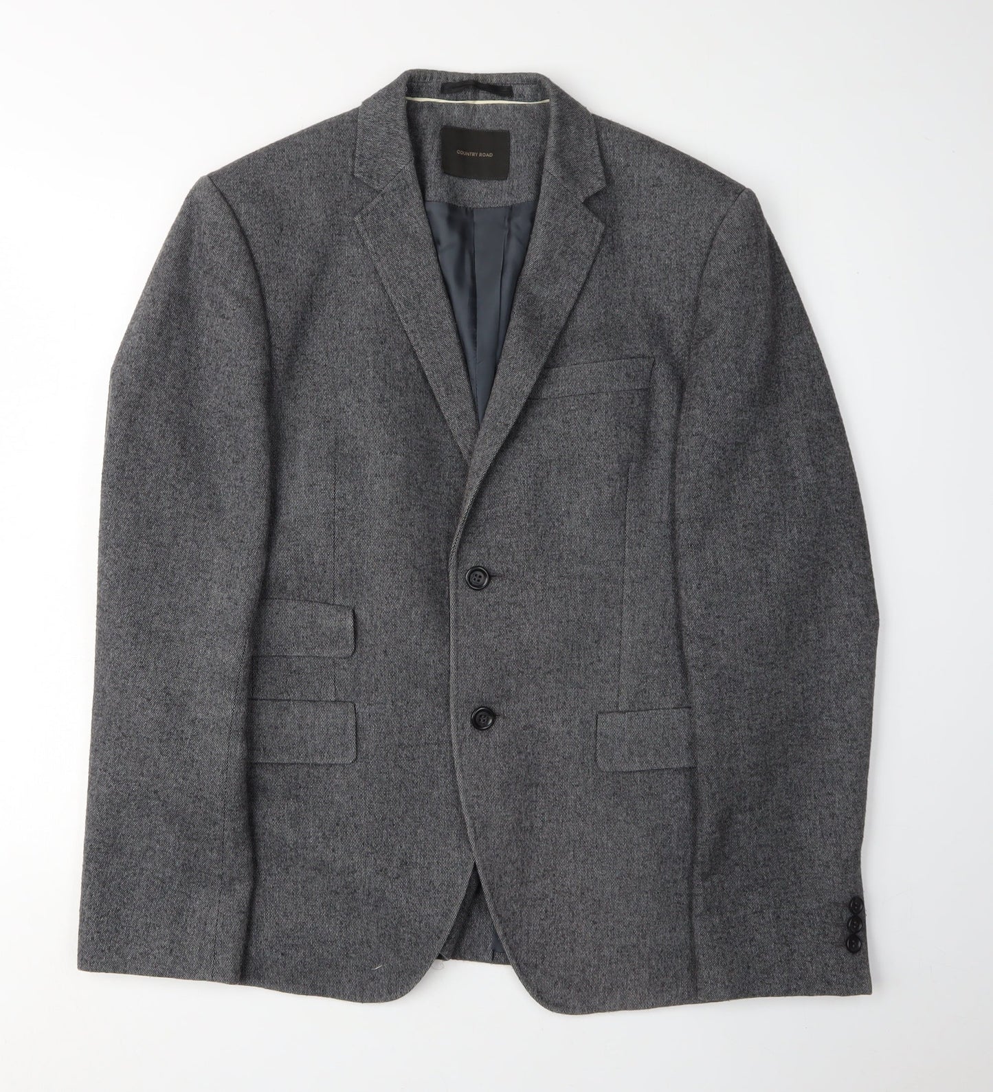 Country Road Men's Grey Blazer, Size 38, Formal Notch