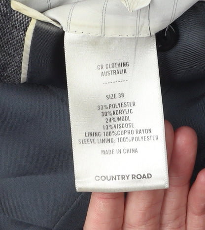 Country Road Men's Grey Blazer, Size 38, Formal Notch