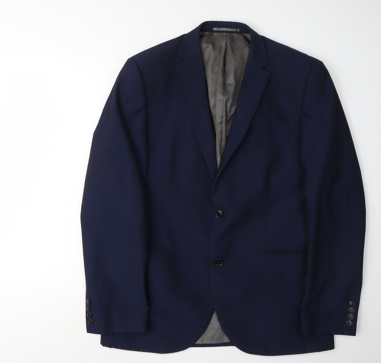 Next Men's Blue Blazer Size 40R Regular Wool Blend
