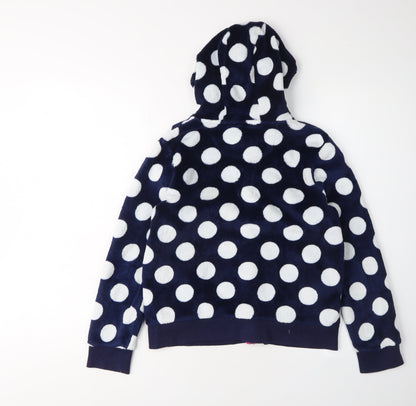 Peter Storm Girls Blue Polka Dot Hooded Jacket 9-10 Years