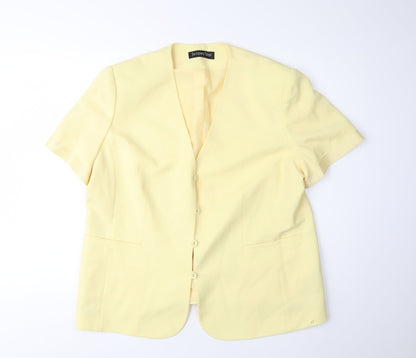 Jacques Vert Women's Yellow Plus Size Suit Jacket