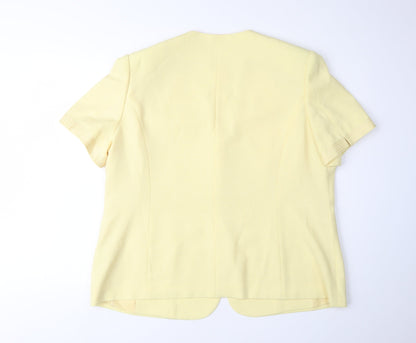 Jacques Vert Women's Yellow Plus Size Suit Jacket