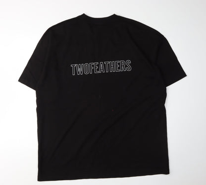 TWOFEATHERS Men's Black XL Short Sleeve T-Shirt