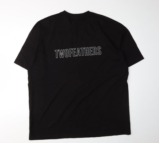 TWOFEATHERS Men's Black XL Short Sleeve T-Shirt