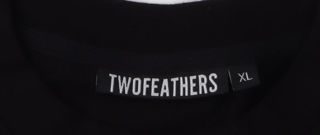 TWOFEATHERS Men's Black XL Short Sleeve T-Shirt