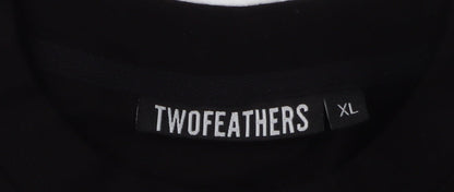 TWOFEATHERS Men's Black XL Short Sleeve T-Shirt