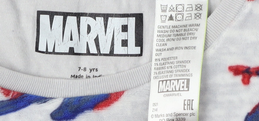 Marks and Spencer Marvel Boys Spider-Man Pyjama Top 7-8 Years