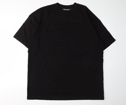 TwoFeathers Men's Black Crew Neck T-Shirt L