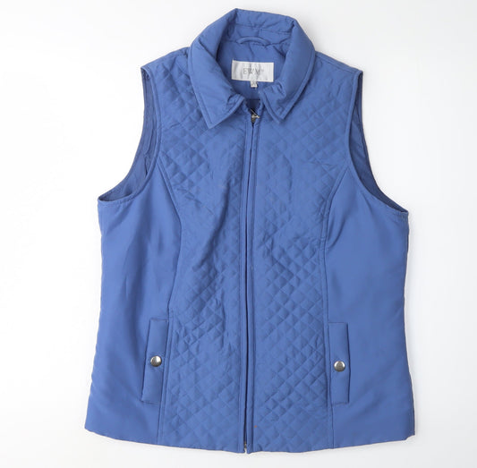 Womens UK Size S EWM Blue Quilted Coat