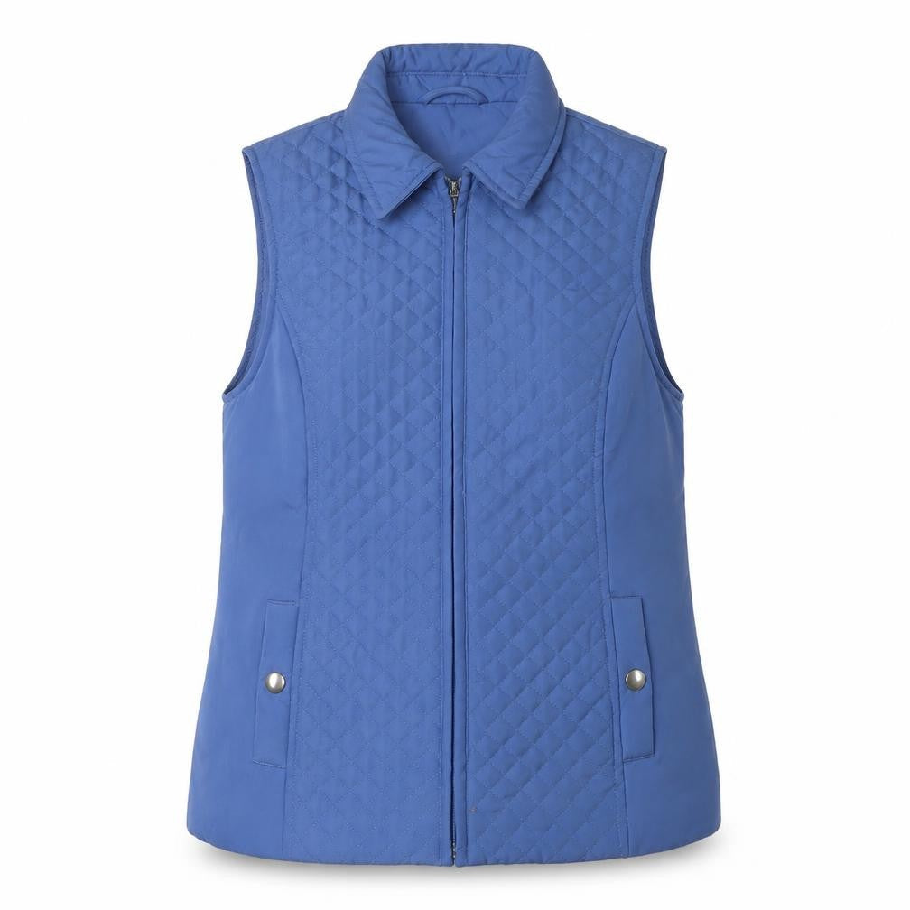 Womens UK Size S EWM Blue Quilted Coat