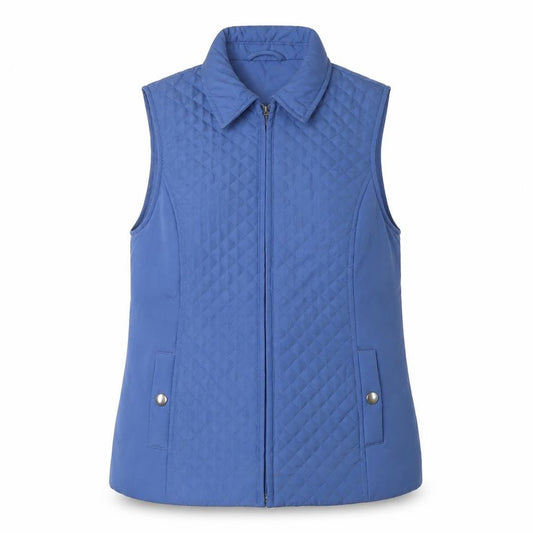 Womens UK Size S EWM Blue Quilted Coat