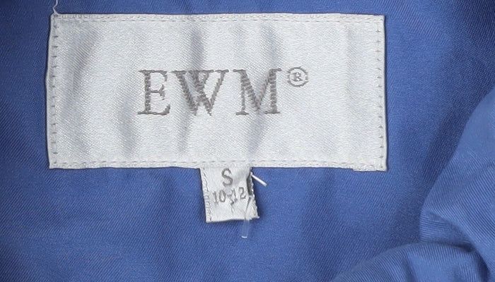 Womens UK Size S EWM Blue Quilted Coat