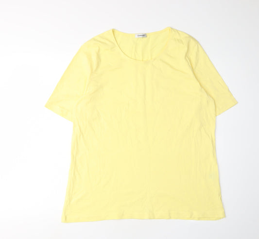 Damart Women's Yellow Basic T-Shirt, Size L